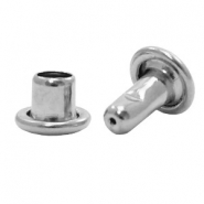 Fornituras DQ met&aacute;licas remaches a presi&oacute;n plata vieja (sin n&iacute;quel)