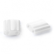 Abalorios Miyuki Tila 5x5mm Ceylon pearl white TL-420