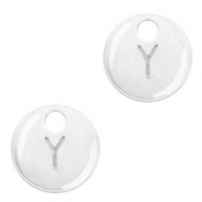 Colgantes met&aacute;licos Basic Quality letra Y Plata vieja (sin n&iacute;quel)