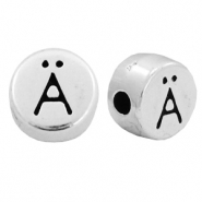 Abalorios letras met&aacute;licos DQ &Auml; Plata vieja (sin n&iacute;quel)