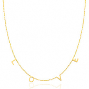 Cadena Acero Inox "love" Dorado