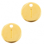 Colgantes metálicos DQ letra I Dorado (sin níquel)