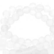 Abalorios de cristal 4 mm mate Blanco