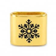 Correderas metálica DQ copo de nieve Mix & Match Dorado (sin níquel)