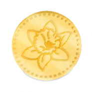 Cabuchón Plexx 20mm Flor de nacimiento Marzo-Pascua Dorado