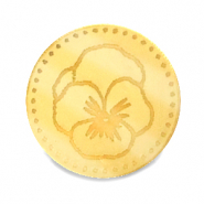 Cabuchón Plexx 20mm Flor de nacimiento Febrero-Violeta Dorado