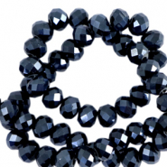 Abalorios faceteados disco 6x4 mm Azul interestelar-revestimiento pearl shine