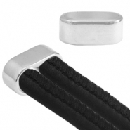 Terminales metálicas DQ doble Ø10mm Plata vieja (sin níquel)