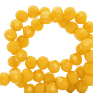 Abalorios faceteados disco 3x2mm Amarillo destello-revestimiento pearl shine