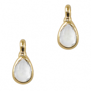 Colgantes de cristal gota Cristal-dorado