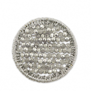 Colgantes tejido con abalorios faceteados 35mm Gris