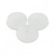 Piedras naturales M&aacute;rmol y Calcita rondeles 6mm Blanco