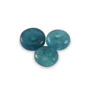 Piedras naturales M&aacute;rmol y Calcita rondeles 4mm Azul p&eacute;troleo