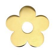 Colgantes Acero Inox flor Dorado