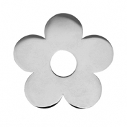 Colgantes Acero Inox flor Plateado