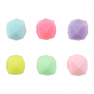 Abalorios con look acr&iacute;lico faceteados Multicolor pastel