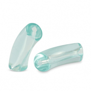 Abalorios acr&iacute;licos tubo Ocean azul