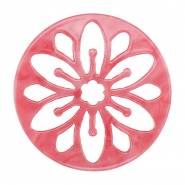 Colgantes de resina mandala Rosa meloso