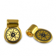 Correderas met&aacute;lica DQ flor Dorado (sin n&iacute;quel)