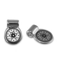 Correderas metálica DQ flor Plata vieja (sin níquel)