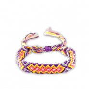 Pulsera tobillera Trendy púrpura-amarillo