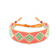 Pulseras Trendy Melocotón paraíso-blanco