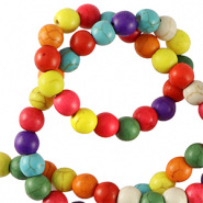 Piedras Naturales abalorios howlita 6mm Multicolor