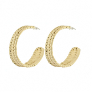 Pendientes Trendy r&aacute;tan Blanco natural