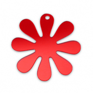 Colgantes llamativos flor 35mm Rojo metálico
