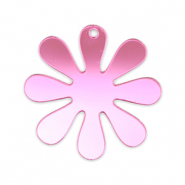 Colgantes llamativos flor 35mm Magenta púrpura metálico