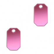 Colgantes llamativos octógono Magenta púrpura metálico