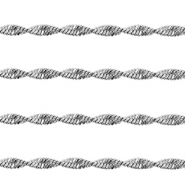 Fornituras Acero Inox cadena jasseron cord&oacute;n Plateado