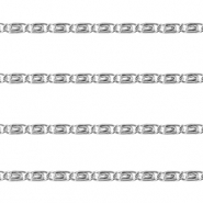 Fornituras Acero Inox cadena jasseron cord&oacute;n Plateado