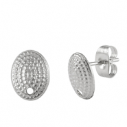 Pendientes Acero Inox Plateado