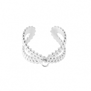 Anillos Acero Inox con anilla Plateado