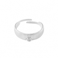 Anillos Acero Inox con anilla Plateado