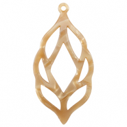 Colgantes de resina Marr&oacute;n arena