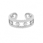 Anillos Acero Inox estrella Plateado