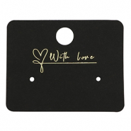 Tarjetas para joyer&iacute;a "with love" Negro