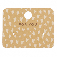 Tarjetas para joyer&iacute;a "for you" Marr&oacute;n claro