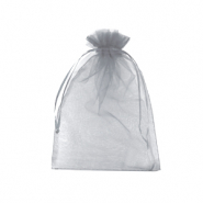 Bolso de organza 10x12cm Gris claro