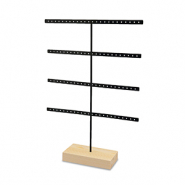 Expositor de joyer&iacute;a para pendientes Natural-negro