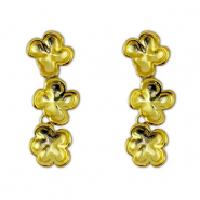 Pendientes Acero Inox flor Dorado