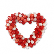 Colgantes faceteados coraz&oacute;n Multicolor&nbsp;