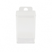 Bandeja para guardar joyas tubo rectángulo transparente