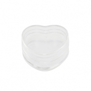 Bandejas para joyería corazón transparente