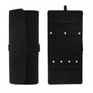 Estuche de joyas para viaje grande negro