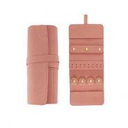 Estuche de joyas para viaje pequeño rosa