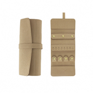 Estuche de joyas para viaje pequeño gris pardo