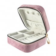 Caja de joyería para viaje rosa